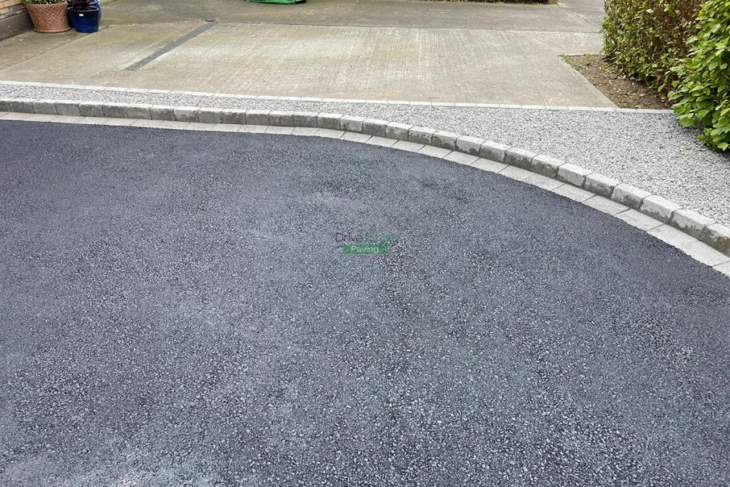 Tarmacadam Driveway with Granite Kerbing, Borders and Gravelled Areas in Clonsilla, Dublin (7)