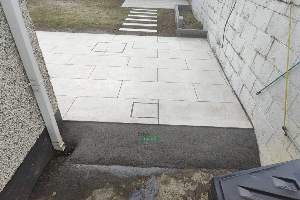 Porcelain Tiled Patio with Raised Flowerbeds in Knocklyon, Dublin (4)