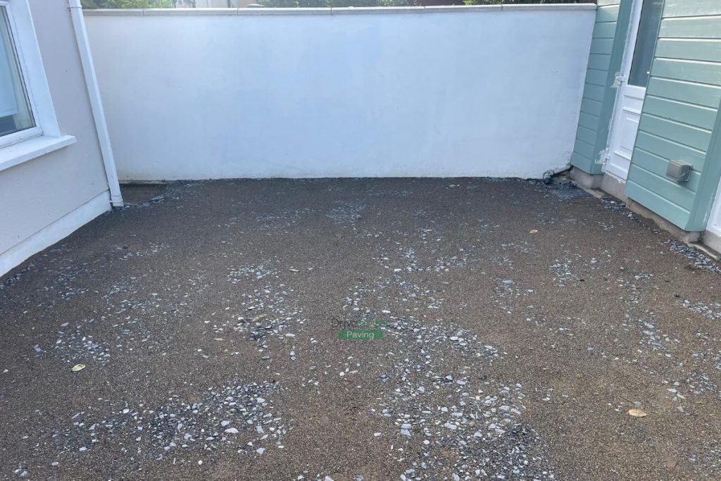 Patio with Porcelain Tiles and Driveway with Black Granite Paving in Kilcoole, Co. Wicklow (6)