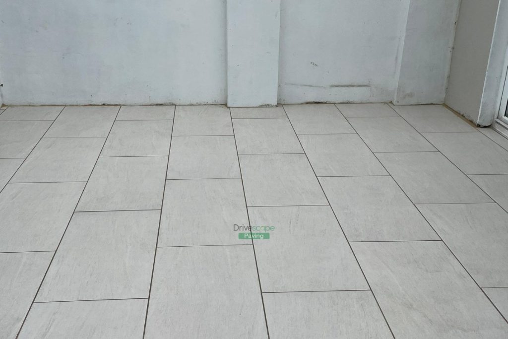 Patio with Porcelain Tiles and Driveway with Black Granite Paving in Kilcoole, Co. Wicklow (8)