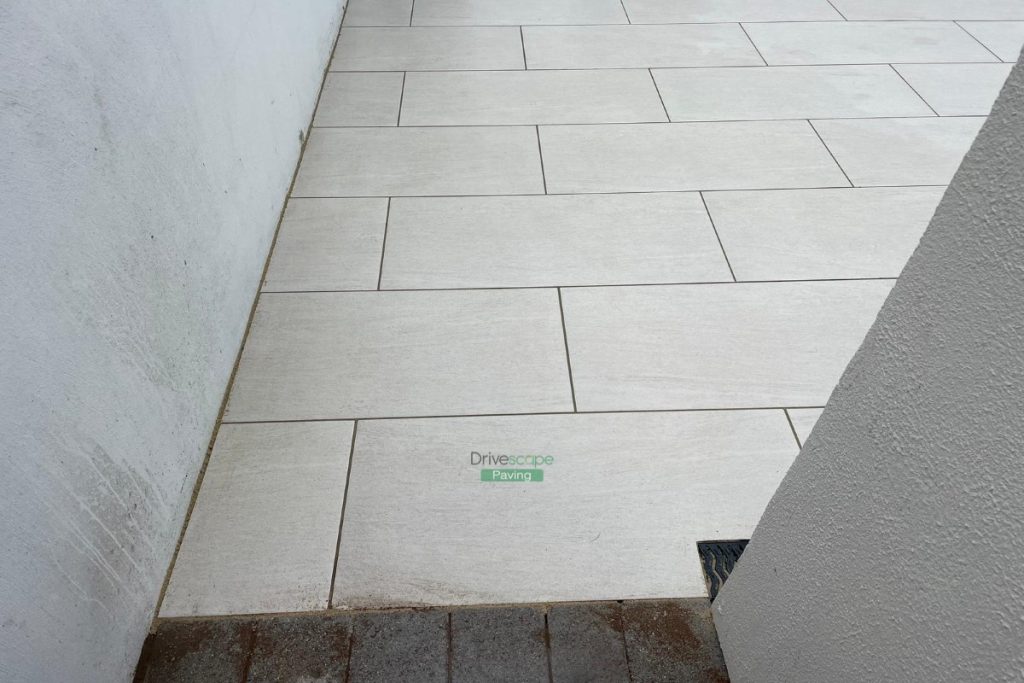 Patio with Porcelain Tiles and Driveway with Black Granite Paving in Kilcoole, Co. Wicklow (9)