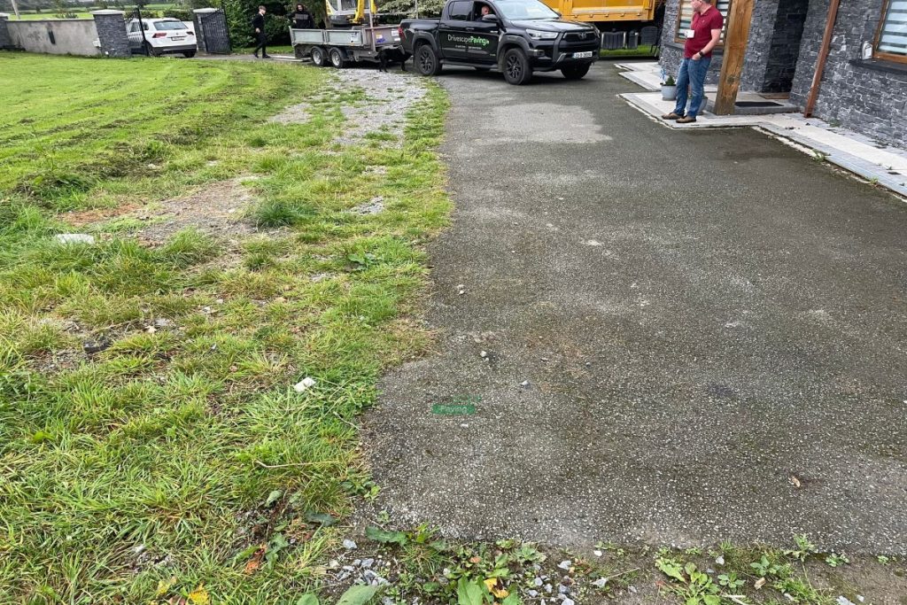 Asphalt Driveway with Charcoal Kerbing and Silver Granite Slabs in Oldtown, Co. Meath (2)