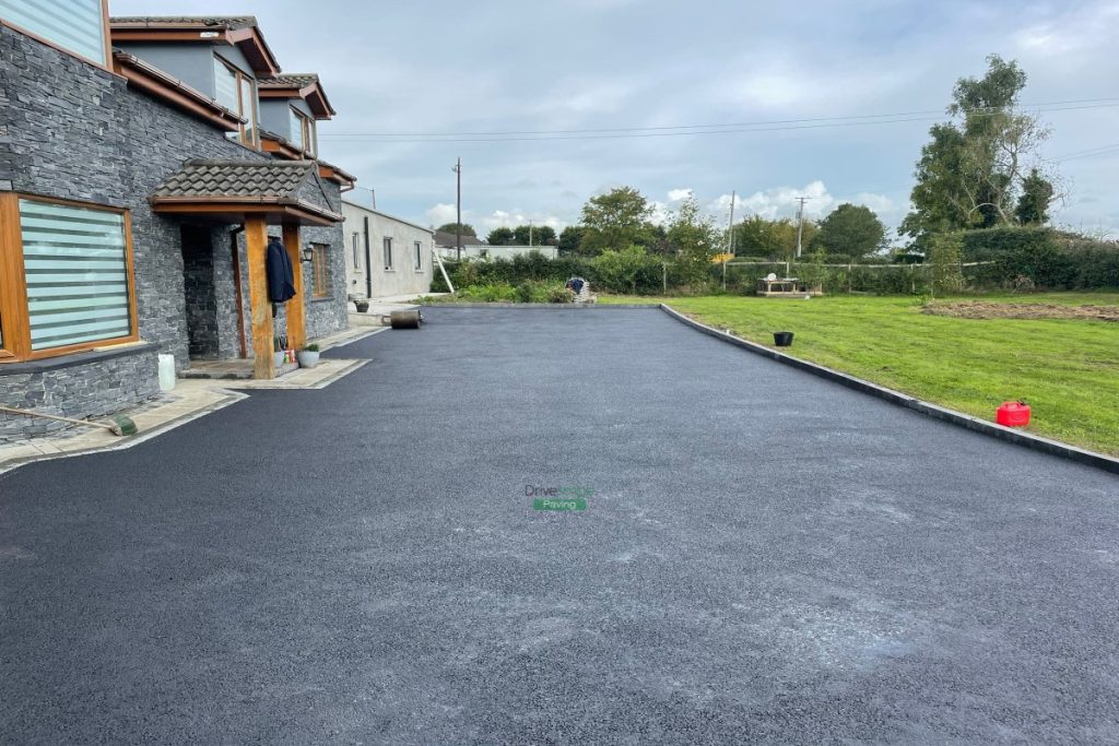 Asphalt Driveway with Charcoal Kerbing and Silver Granite Slabs in Oldtown, Co. Meath (5)