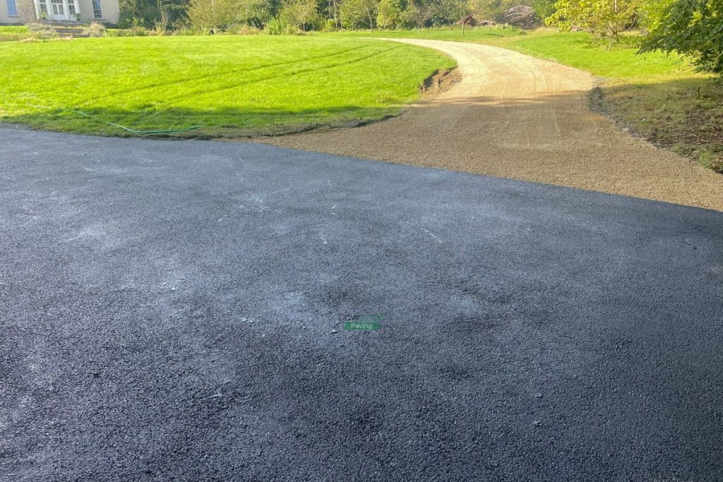Asphalt Driveway with Golden Gravel in Rathdrum, Co. Wicklow