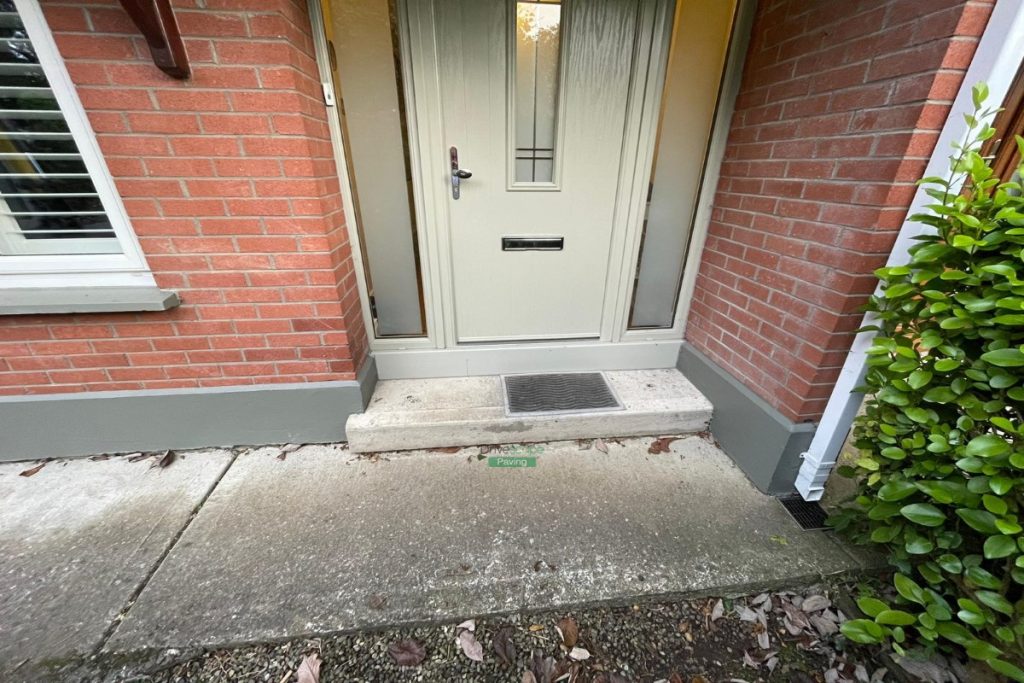 Driveway with Corrib Paving, Granite Borders and Step in Kilpedder, Co. Wicklow (1)