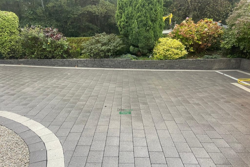 Driveway with Corrib Paving, Granite Borders and Step in Kilpedder, Co. Wicklow (8)