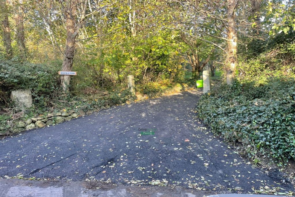 Asphalt Driveway with New ACO Drains and Kerbstones in Kilmacanogue, Co. Wicklow (2)