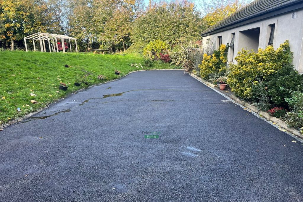 Asphalt Driveway with New ACO Drains and Kerbstones in Kilmacanogue, Co. Wicklow (6)