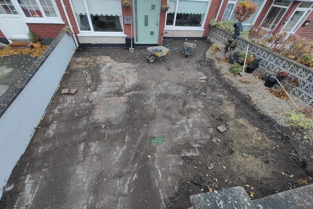 Asphalt Driveway with Silver Granite Corrib Borderline and Kerbing in Whitehall, Dublin (2)