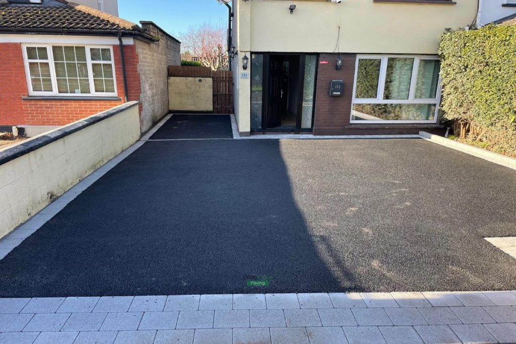 Asphalt Driveway with Corrib Border and Drains in Blanchardstown, Dublin