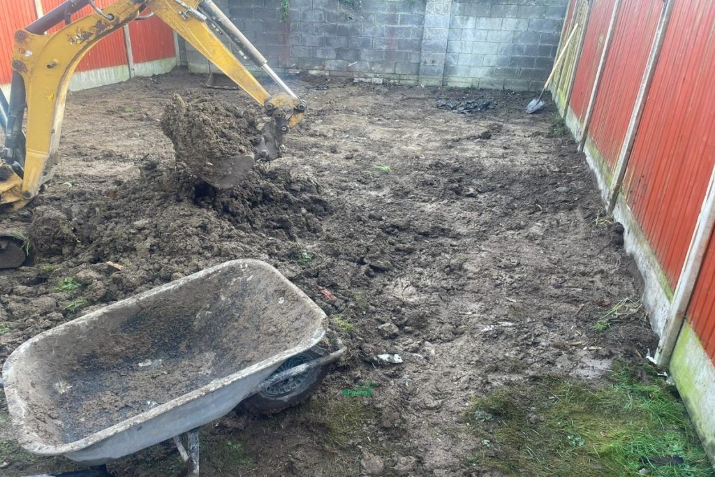 Porcelain Tiled Patio with New Lawn and Raised Flowerbeds in Celbridge, Co. Kildare (2)