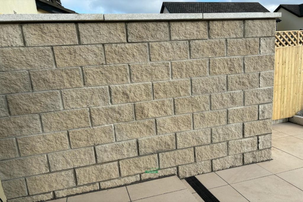 Porcelain Tiled Patio with Timber Fencing and Ashford Block Wall in Johnstown, Co. Meath (12)