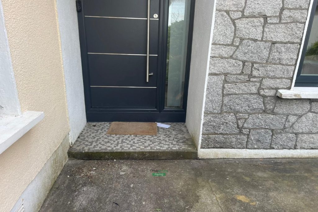 Asphalt Driveway with Silver Granite Corrib Paving, Granite Step and Flowerbeds in Santry, Dublin (2)