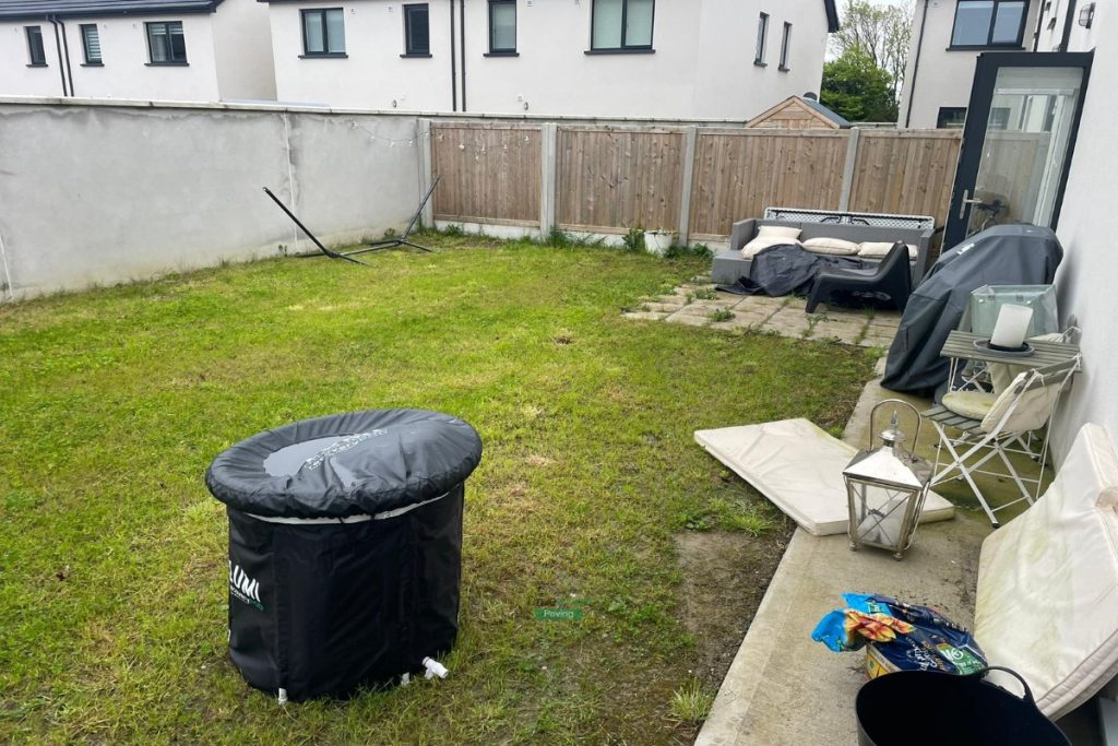 Porcelain Tiled Patio with Artificial Grass in Portmarnock, Co. Dublin (2)