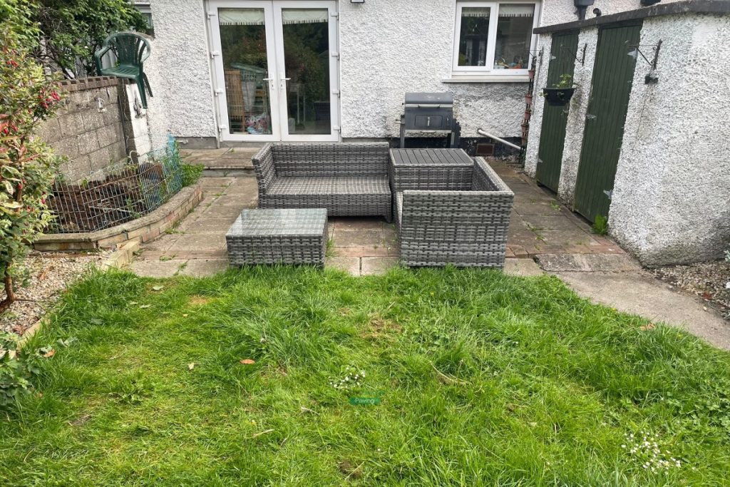 Porcelain Tiled Patio with Steps and Artificial Grass in Clontarf, Dublin (1)