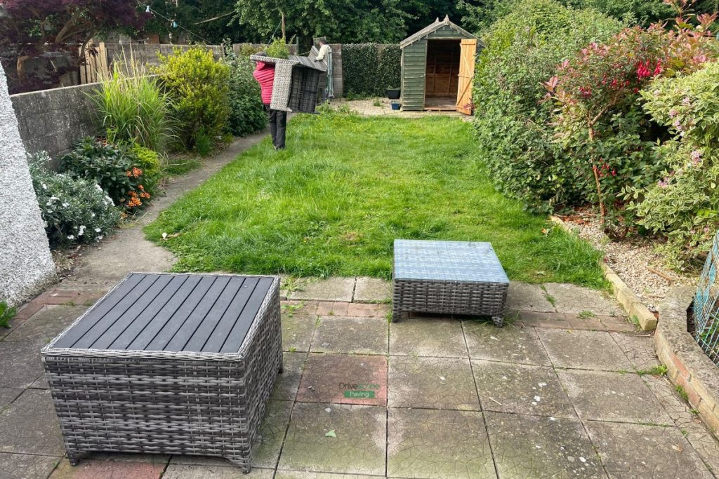 Porcelain Tiled Patio with Steps and Artificial Grass in Clontarf, Dublin (2)
