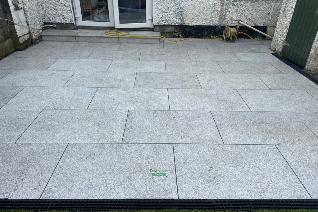 Porcelain Tiled Patio with Steps and Artificial Grass in Clontarf, Dublin (4)