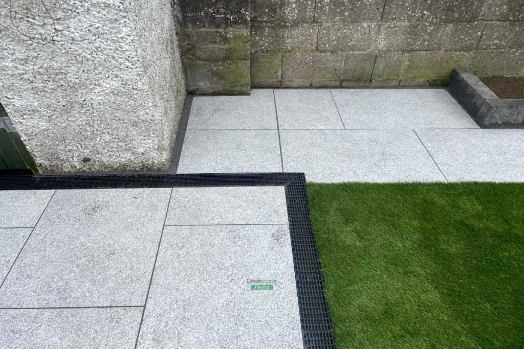Porcelain Tiled Patio with Steps and Artificial Grass in Clontarf, Dublin (6)
