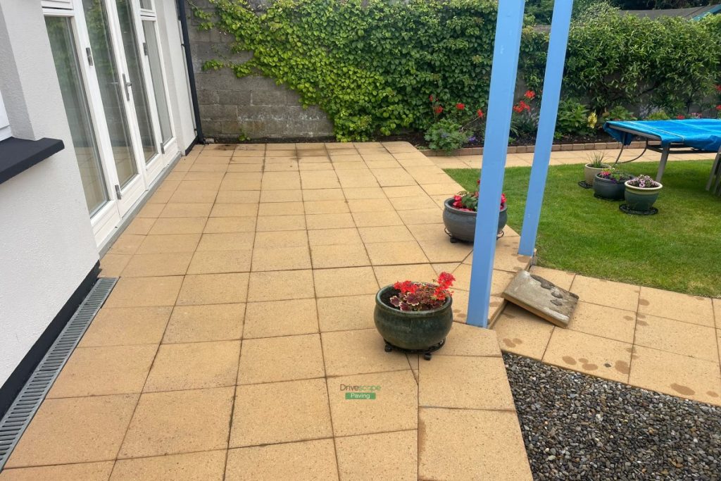 Porcelain Tiled Patio with Garden Archway and Golden Gravel in Sutton, Co. Dublin (3)