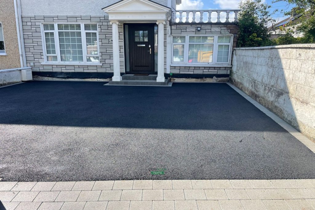 Asphalt Driveway with Silver Granite Border and Double Step in Artane, Dublin
