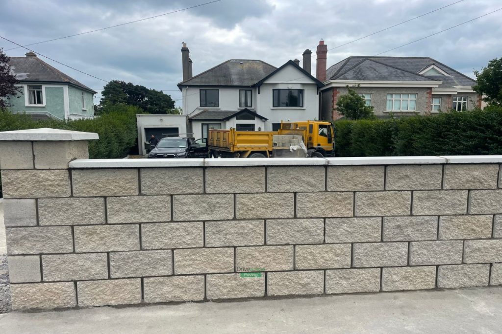 Gravelled Driveway with Cobbled Apron, New Wall and Lawn in Sutton, Dublin (4)