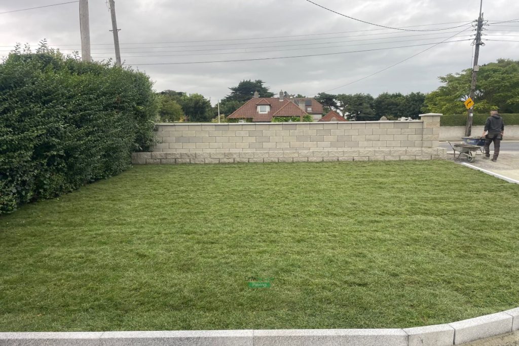 Gravelled Driveway with Cobbled Apron, New Wall and Lawn in Sutton, Dublin (6)