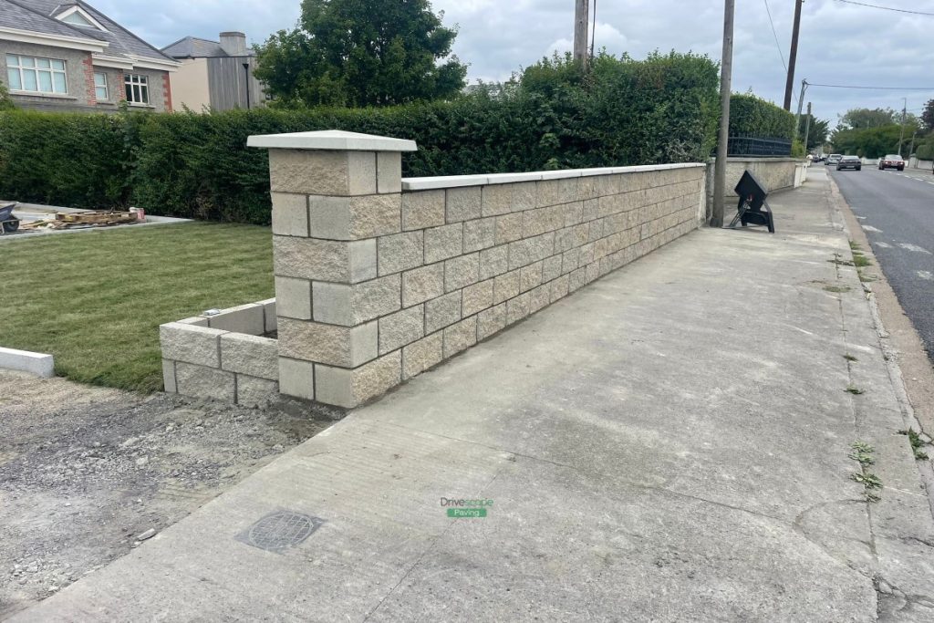 Gravelled Driveway with Cobbled Apron, New Wall and Lawn in Sutton, Dublin (7)