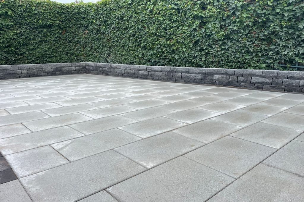 Patio with Silver Granite Slabs and Charcoal Borderline in Artane, Dublin (12)
