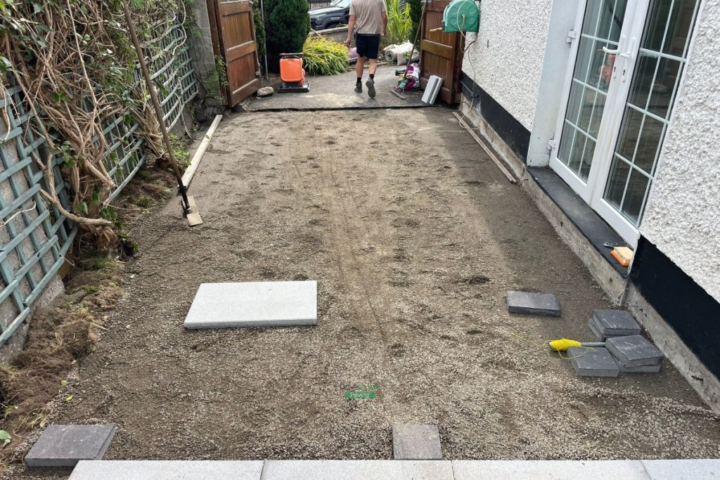 Patio with Silver Granite Slabs and Charcoal Borderline in Artane, Dublin (4)