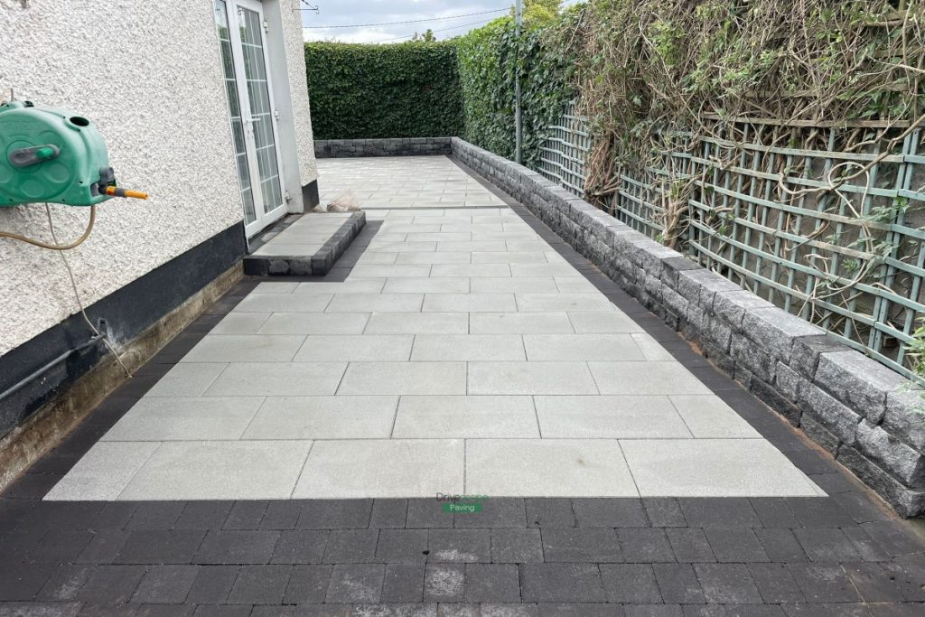 Patio with Silver Granite Slabs and Charcoal Borderline in Artane, Dublin (7)