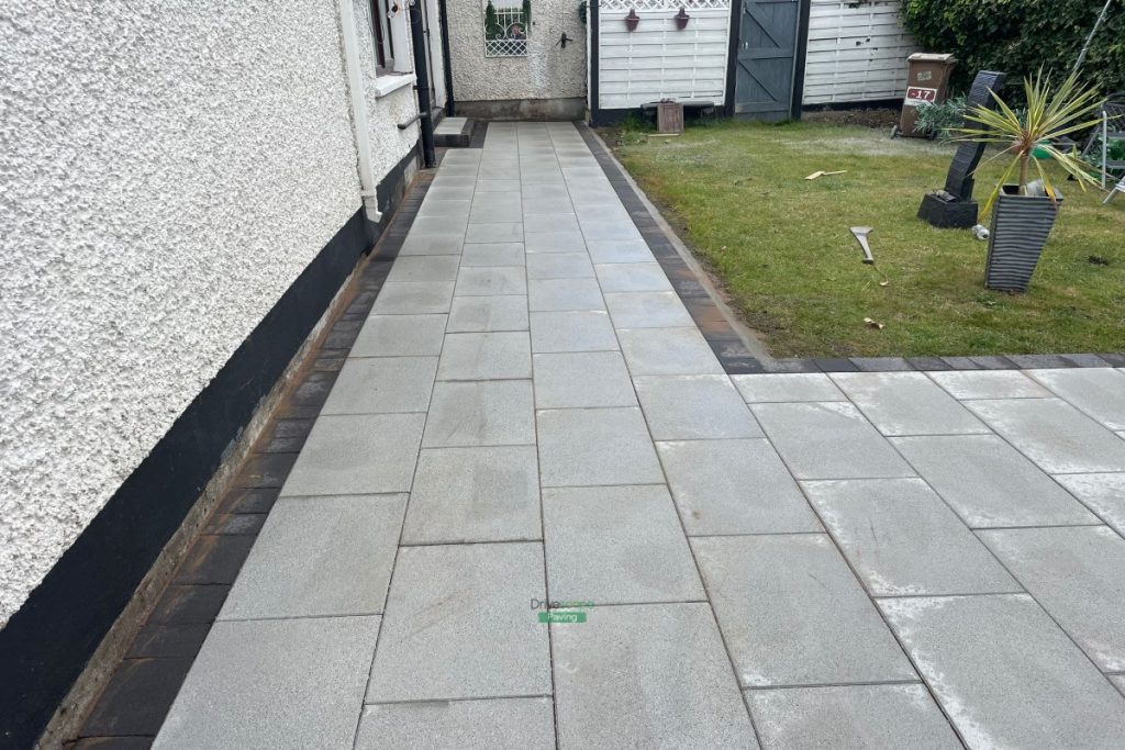 Patio with Silver Granite Slabs and Charcoal Borderline in Artane, Dublin (9)