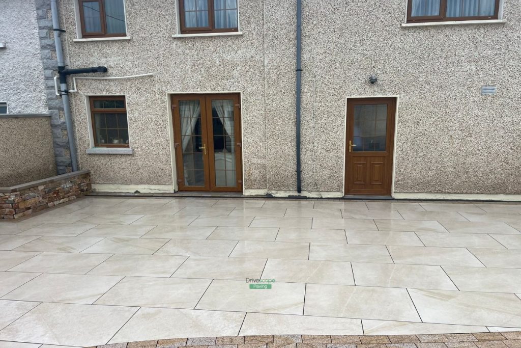 Porcelain Tiled Patio with Granite Cobblestones in Newbridge, Co. Kildare (3)