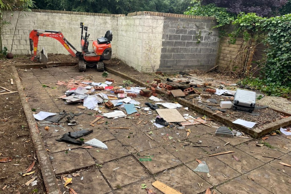 Porcelain Tiled Patio with Raised Flowerbeds in Dublin (1)