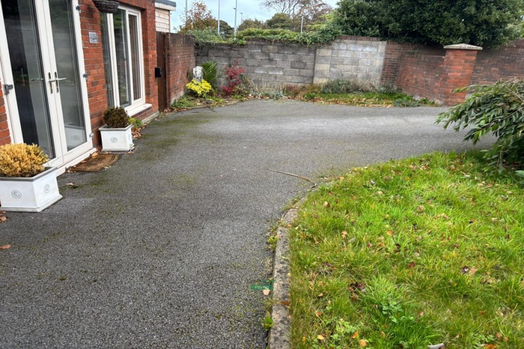 Asphalt Driveway with Silver Granite Border and Flowerbeds in Sutton, Dublin (1)