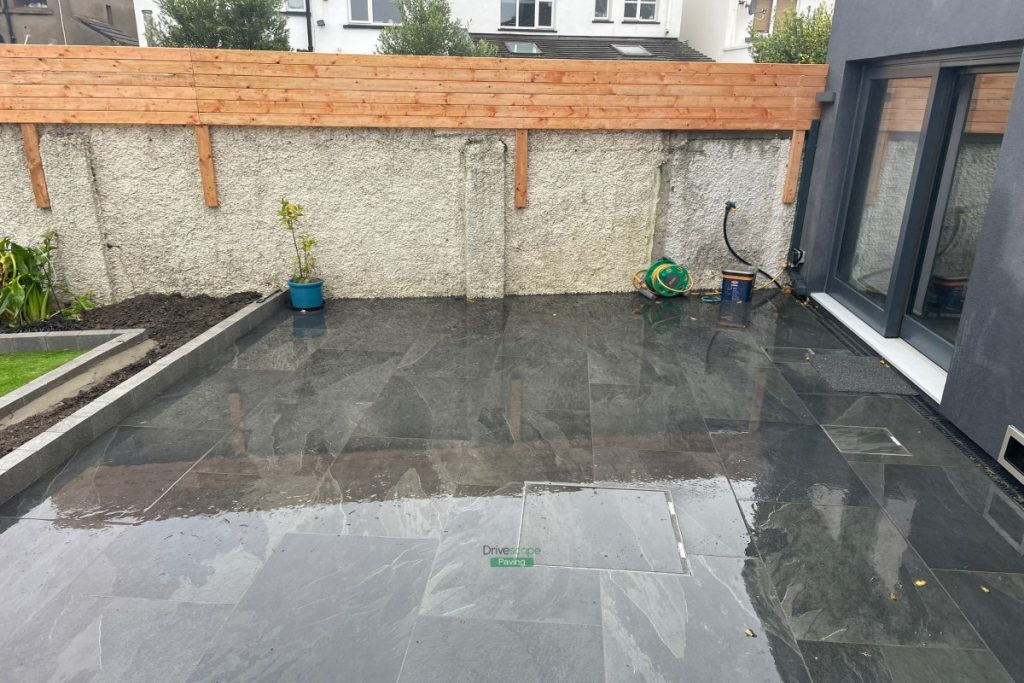 Patio with Brazilian Black Porcelain Tiles in Clontarf, Dublin (3)