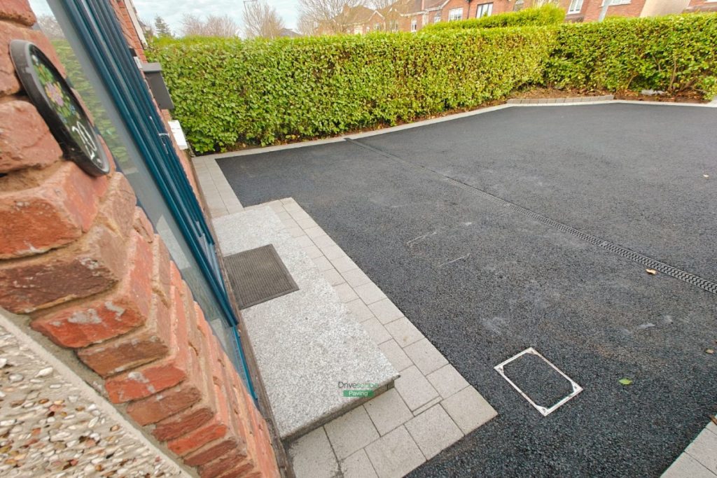 Asphalt Driveway with Granite Block Border and Steps in Clonsilla, Dublin (7)