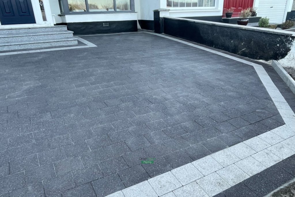 Corrib Paved Driveway with Triple Granite Step in Templeogue, Dublin (4)