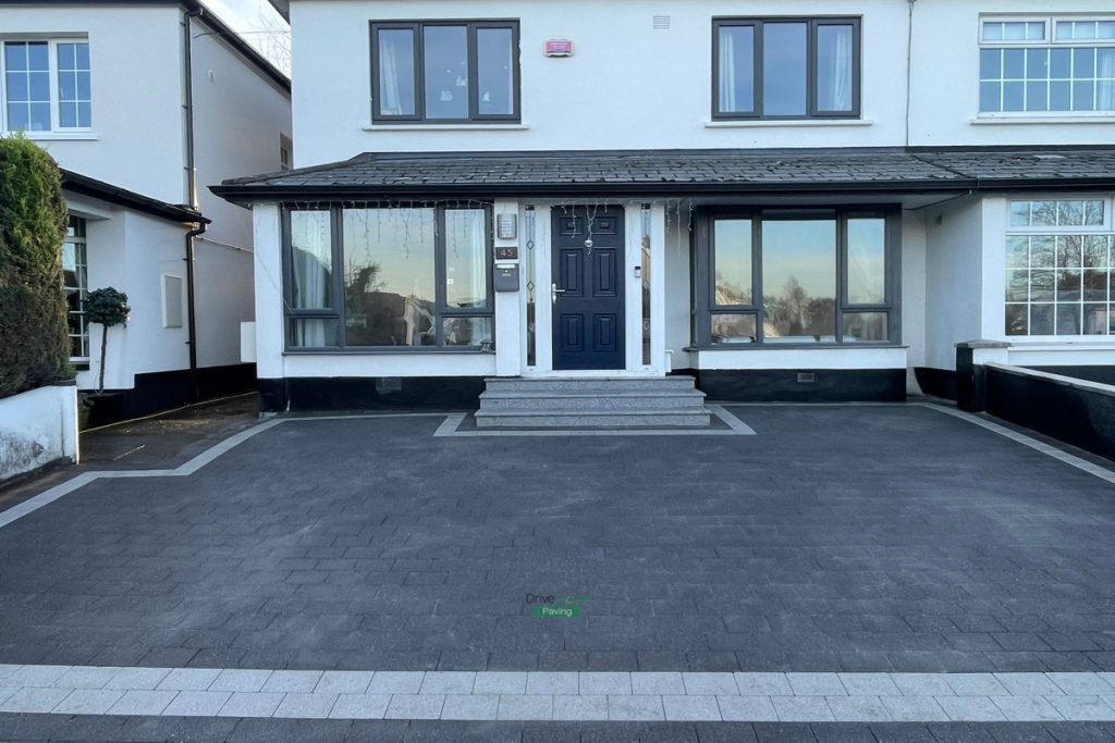 Corrib Paved Driveway with Triple Granite Step in Templeogue, Dublin