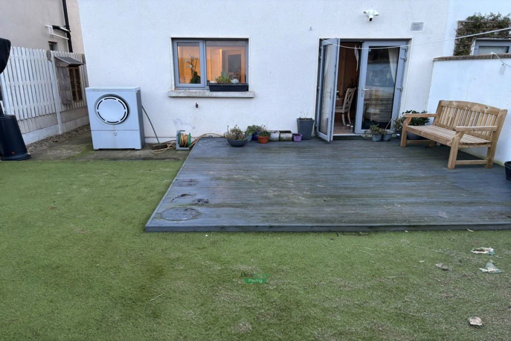 Porcelain Tile Patio with Raised Flowerbeds in Wicklow (1)