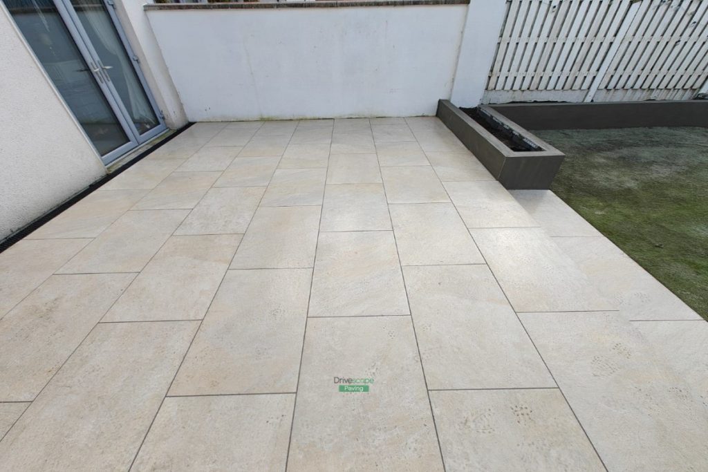 Porcelain Tile Patio with Raised Flowerbeds in Wicklow (14)