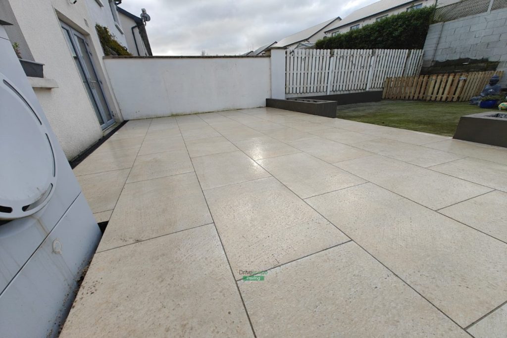 Porcelain Tile Patio with Raised Flowerbeds in Wicklow (9)