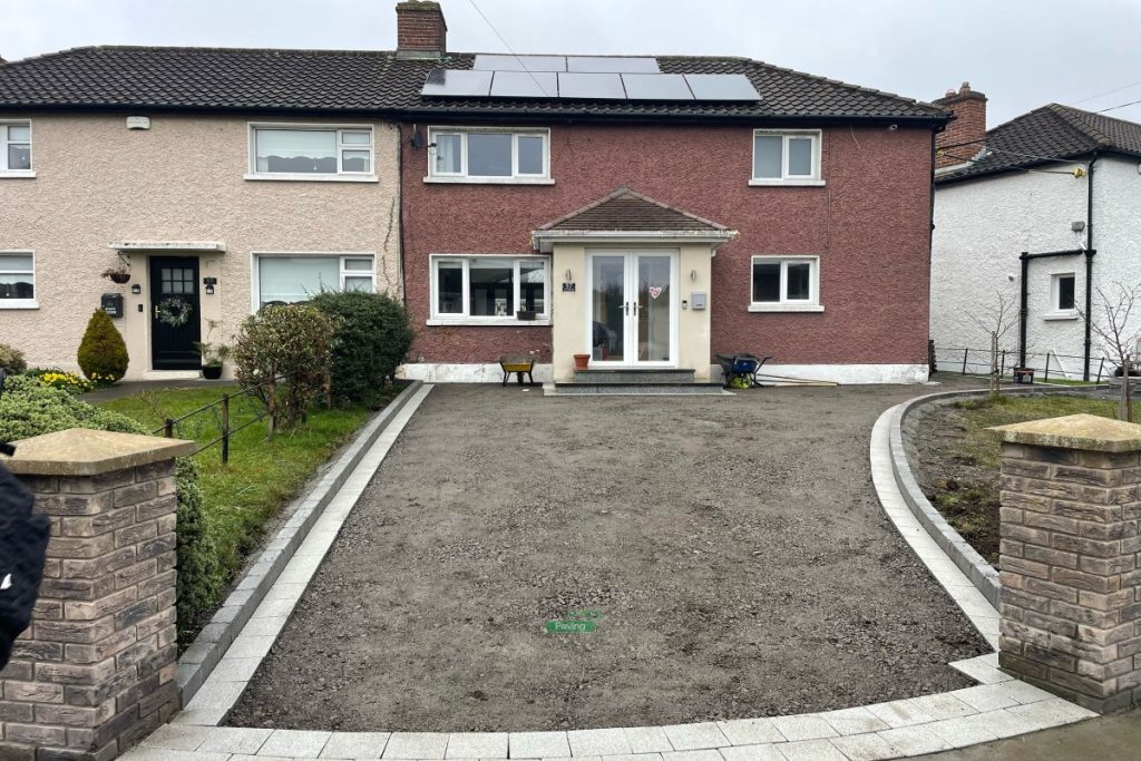 Asphalt Driveway with Silver Granite Borders and Apron in Glasnevin, Dublin (2)