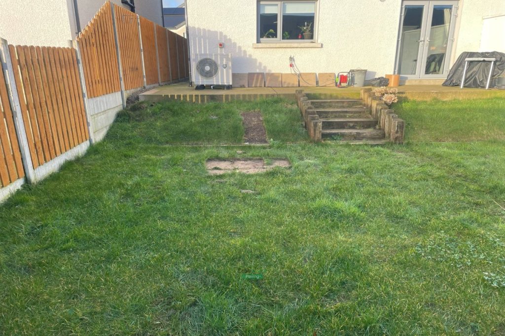Imprint Concrete Patio with Bull-Nose Kerbing and Granite Steps in Wicklow Town (1)