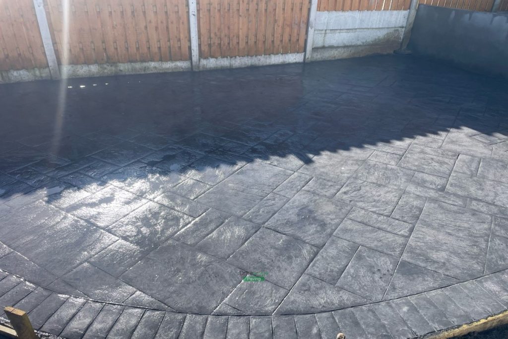 Imprint Concrete Patio with Bull-Nose Kerbing and Granite Steps in Wicklow Town (8)