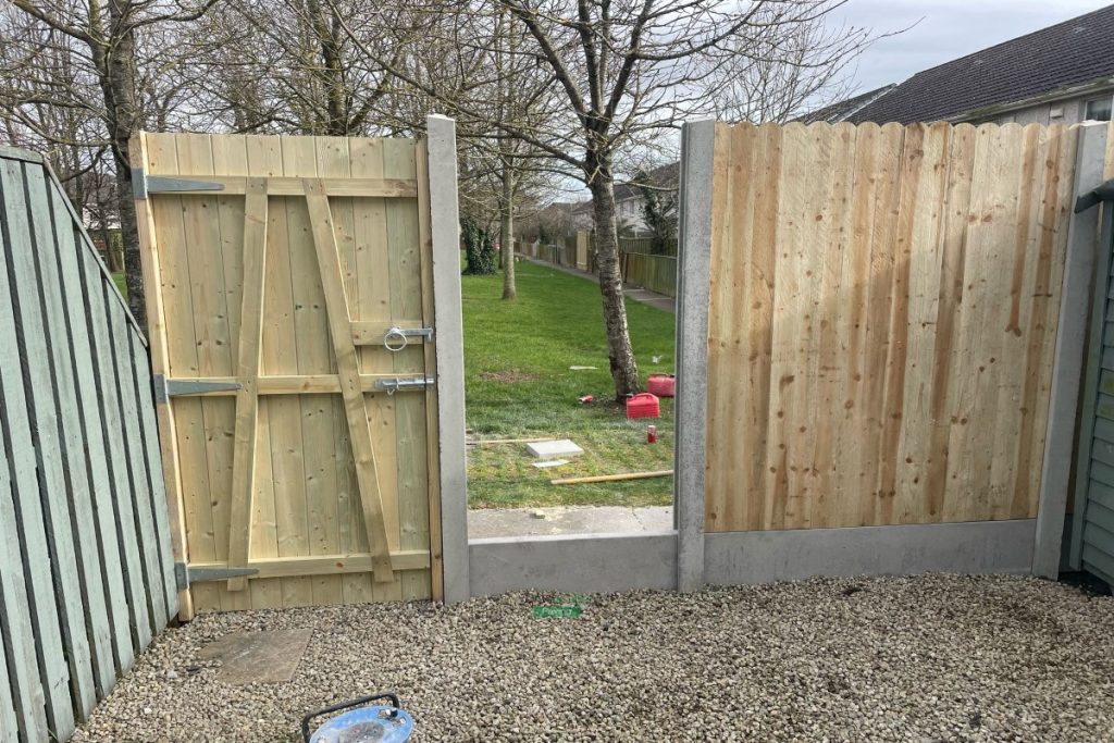New Closed Panel Fence and Pedestrian Gate Installed in Swords, County Dublin (5)