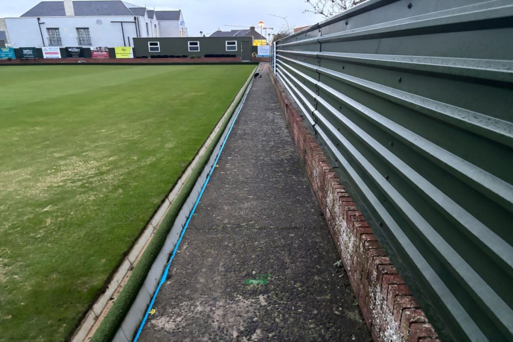 Pathways with Rustic Corrib Paving, Concrete Ramp and Water Sprinklers for CYM Bowling Club, Dublin (3)
