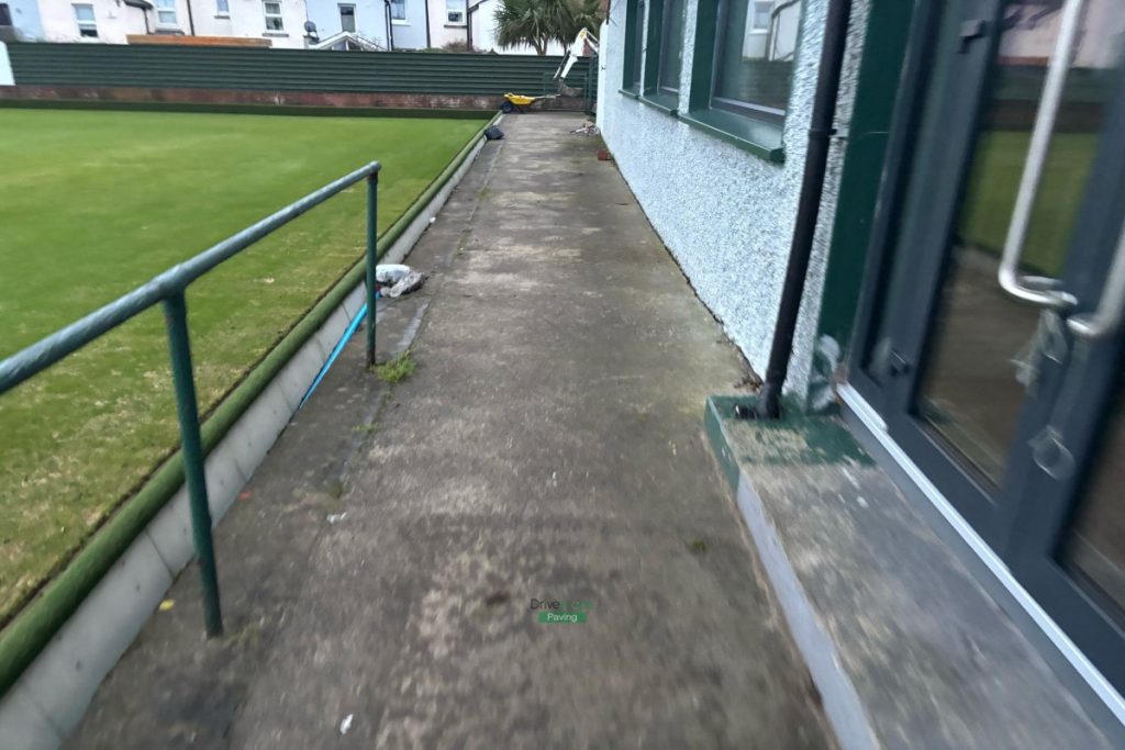 Pathways with Rustic Corrib Paving, Concrete Ramp and Water Sprinklers for CYM Bowling Club, Dublin (4)