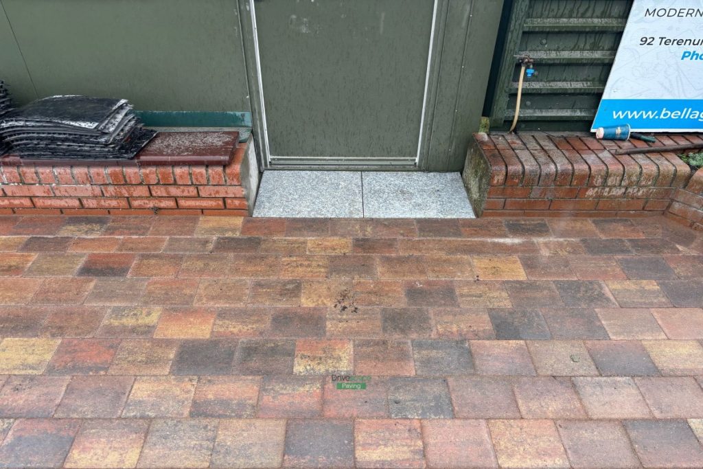 Pathways with Rustic Corrib Paving, Concrete Ramp and Water Sprinklers for CYM Bowling Club, Dublin (9)