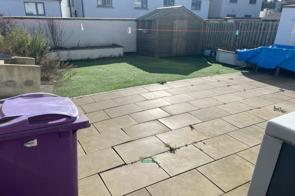 Porcelain Patio with Artificial Grass and ACO Channel Drainage in Wicklow Town (1)