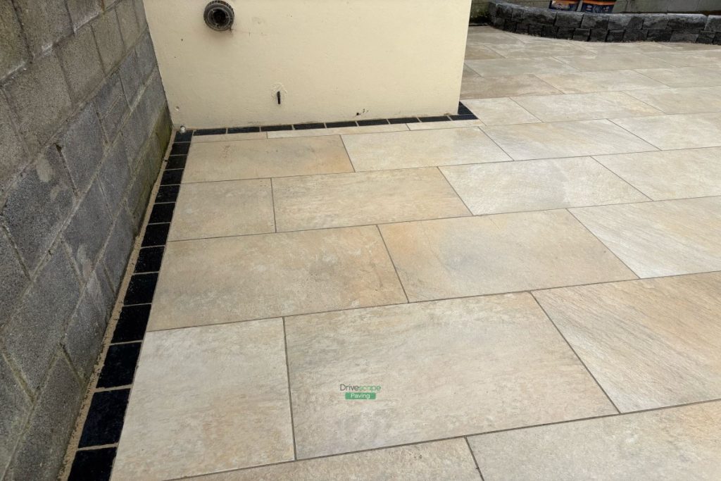 Porcelain Tiled Patio with Limestone Walling in Malahide, Co. Dublin (6)